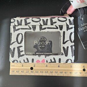Julia Buxton “Love & Hearts” Slot Coin Case • NWT • Card & Coin Holder